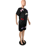 Women`s Bow Detail Tee & Drawstring Shorts Set