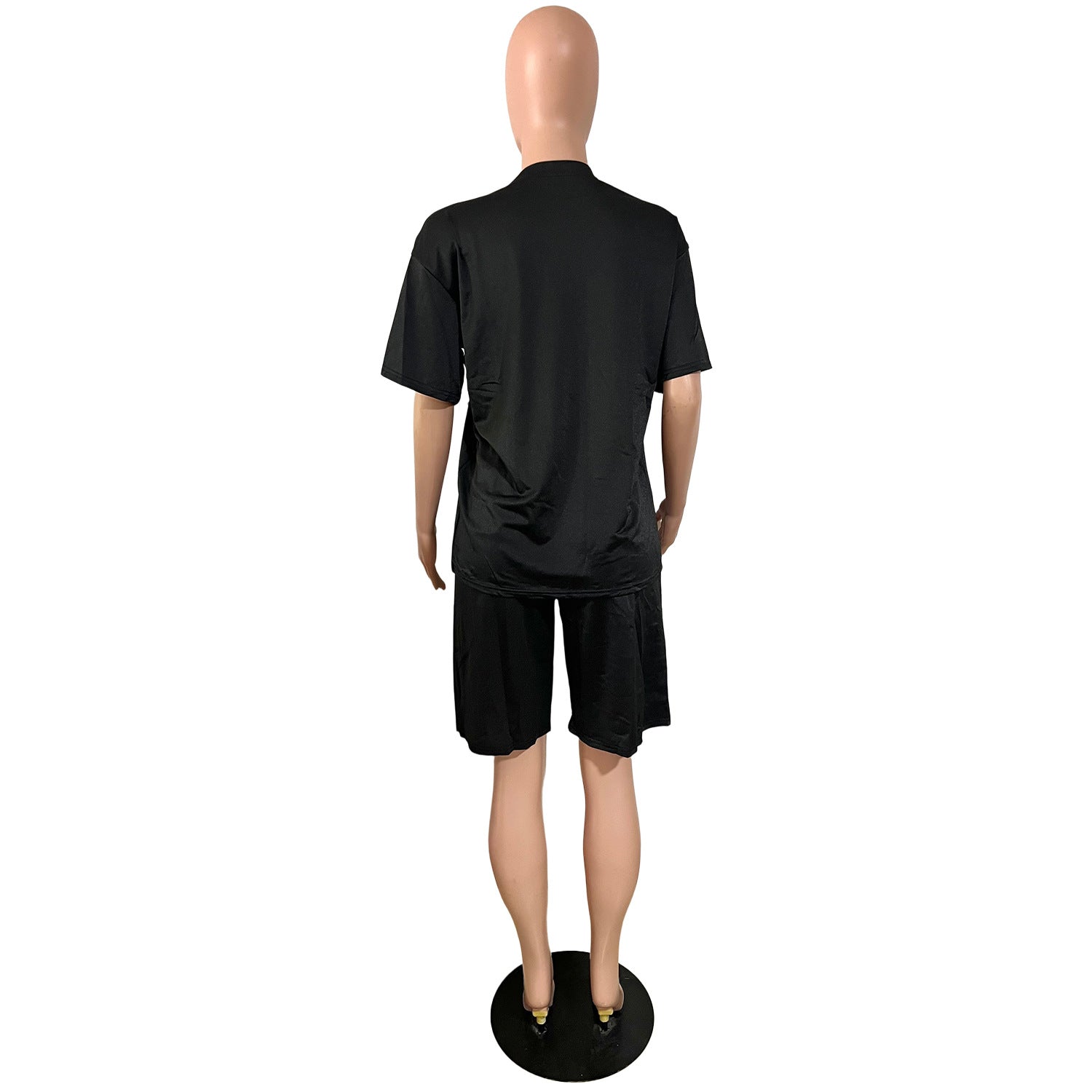 Women`s Bow Detail Tee & Drawstring Shorts Set