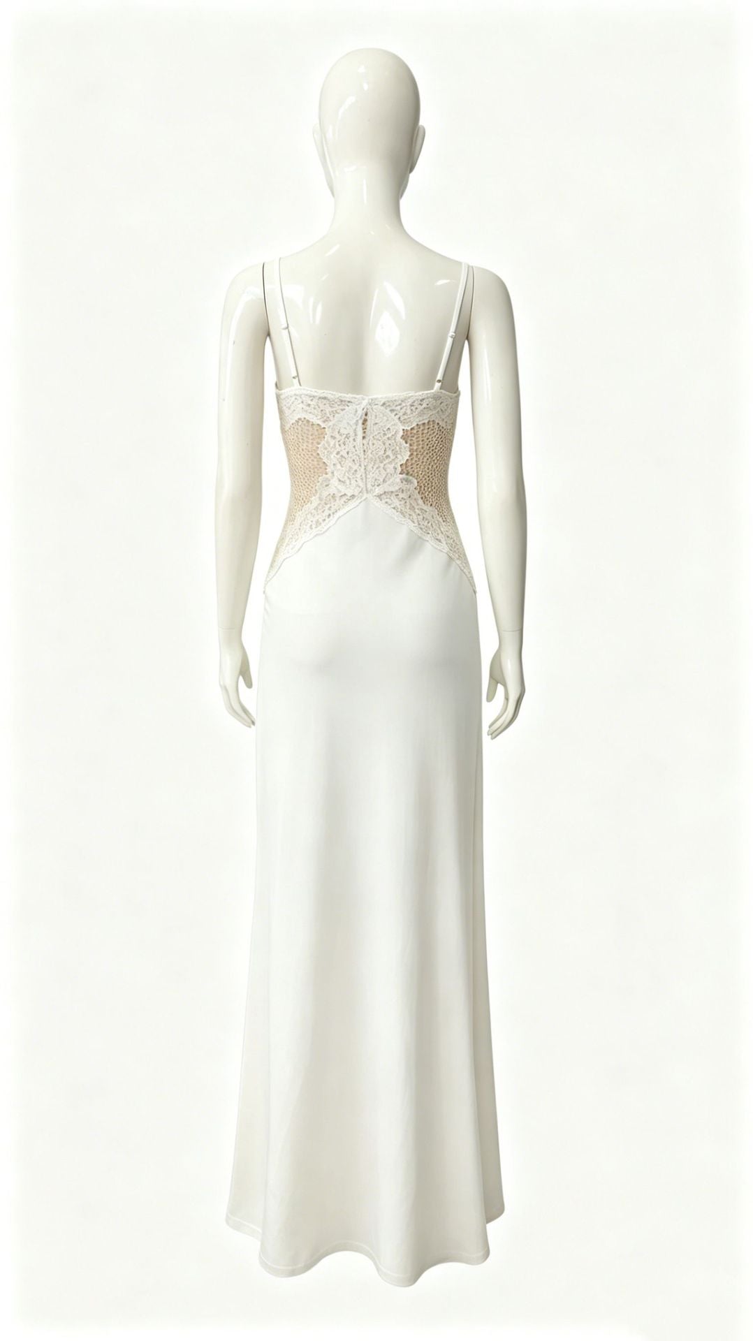 Women`s Lace Trim Spaghetti Strap Maxi Dress Style