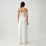Women`s Lace Trim Spaghetti Strap Maxi Dress Style
