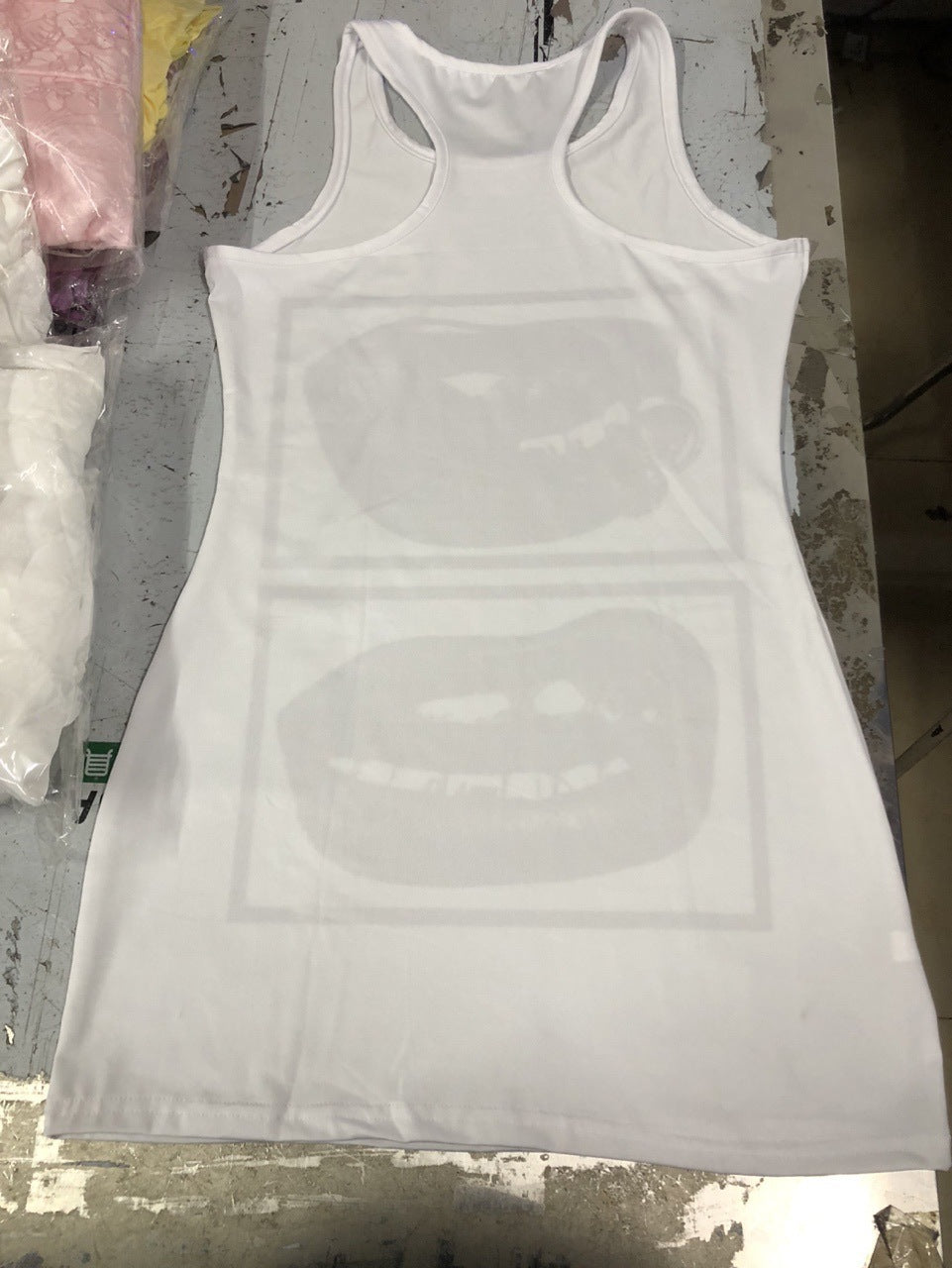 Graphic Print Sleeveless Bodycon Mini Dress