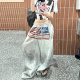 American Flag Print Wide Leg Lounge Pants
