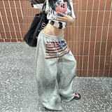 American Flag Print Wide Leg Lounge Pants