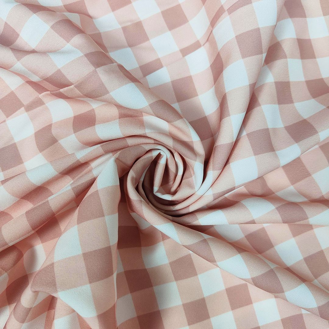 Pink Gingham Halter Neck Flared Maxi Dress