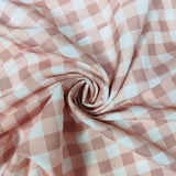 Pink Gingham Halter Neck Flared Maxi Dress