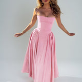 Sweetheart Neck Fit & Flare Maxi Dress