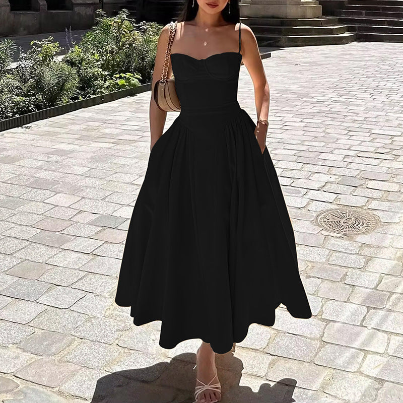 Sweetheart Neck Fit & Flare Maxi Dress