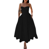 Sweetheart Neck Fit & Flare Maxi Dress