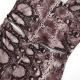 Snake Print Keyhole Bodycon Romper for Women