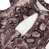 Snake Print Keyhole Bodycon Romper for Women