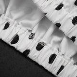 Polka Dot High Neck Bubble Mini Dress for Women