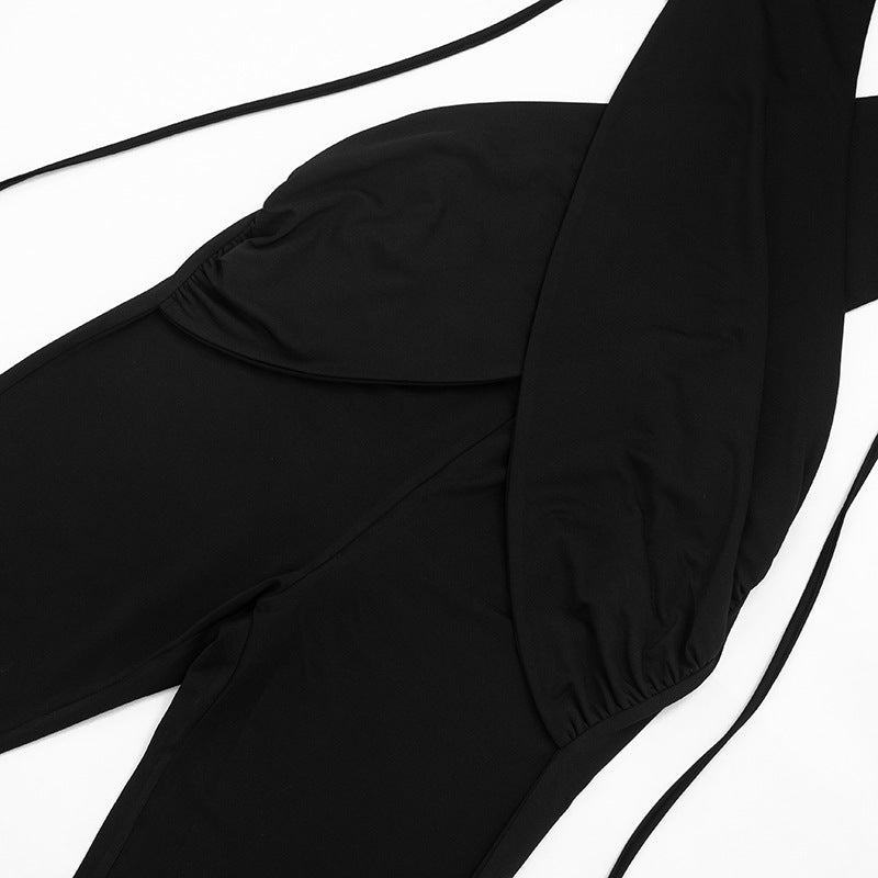 Cut Out Halter Capri Jumpsuit for Women Fashion