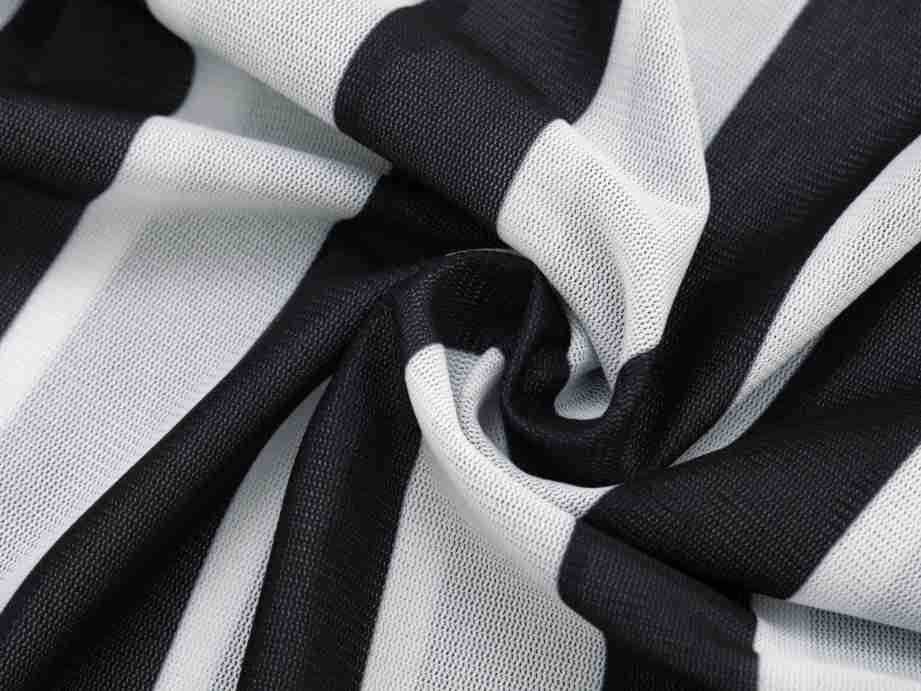 Striped Sheer Mesh High Waist Leggings
