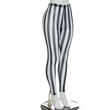 Striped Sheer Mesh High Waist Leggings