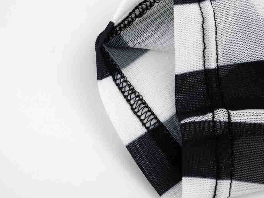Striped Sheer Mesh High Waist Leggings