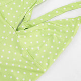 Polka Dot Halter Ruffle Romper