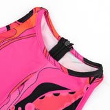 Abstract Print Bodycon Jumpsuit