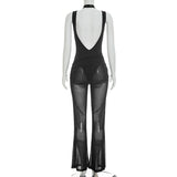 Sleeveless Mesh Cover Up Jumpsuit