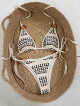 Crochet Ring Detail Triangle Bikini Set Women