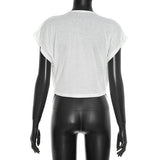 Deep V-Neck Draped Blouse Top for Women