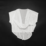 Deep V-Neck Draped Blouse Top for Women