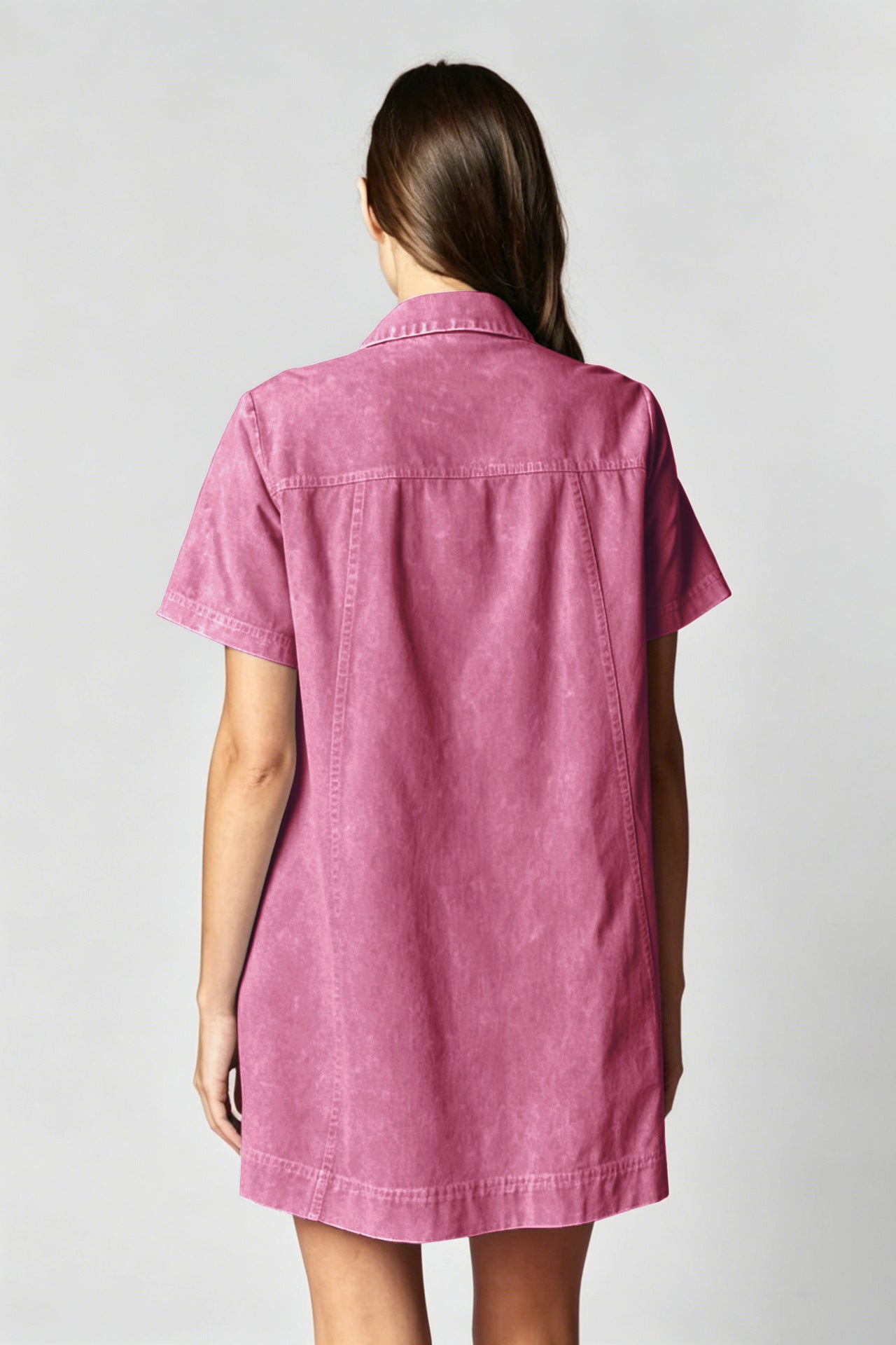 Women's Bow Tie Shirt Mini Dress