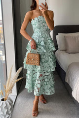 Women's Floral Tiered Maxi Dress