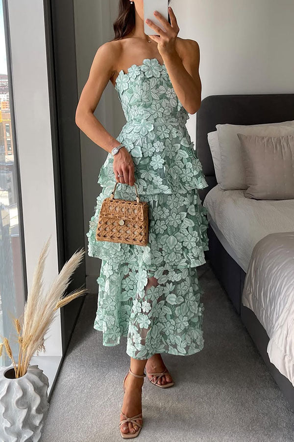Women's Floral Tiered Maxi Dress