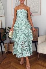 Women's Floral Tiered Maxi Dress