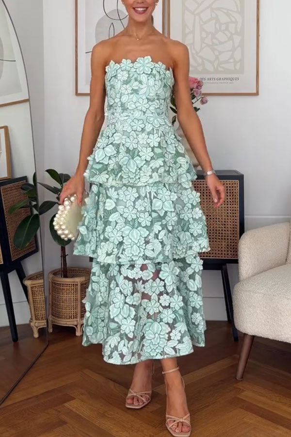 Women's Floral Tiered Maxi Dress