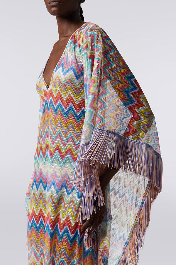 Women's Chevron Print Maxi Dress