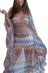 Women's Chevron Print Maxi Dress