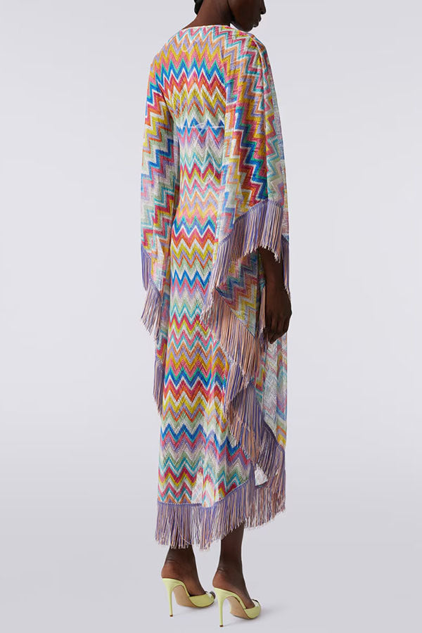 Women's Chevron Print Maxi Dress