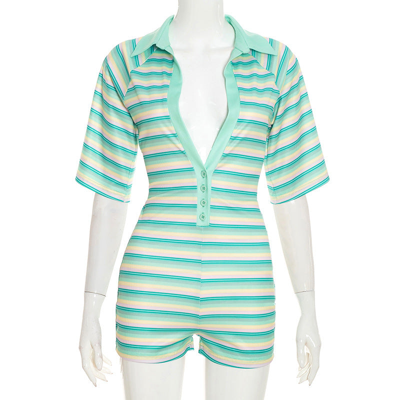 Women's Ribbed Knit Romper