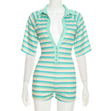 Women's Ribbed Knit Romper