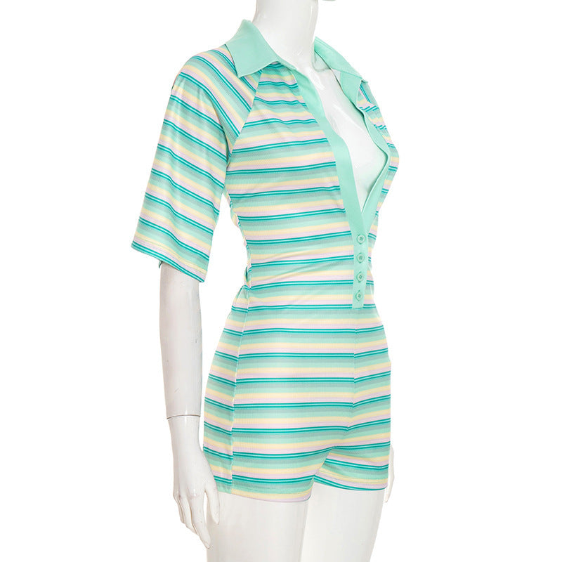 Women's Ribbed Knit Romper