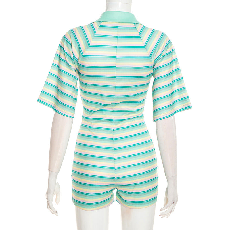Women's Ribbed Knit Romper