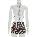 Women's Cutout Halter Romper