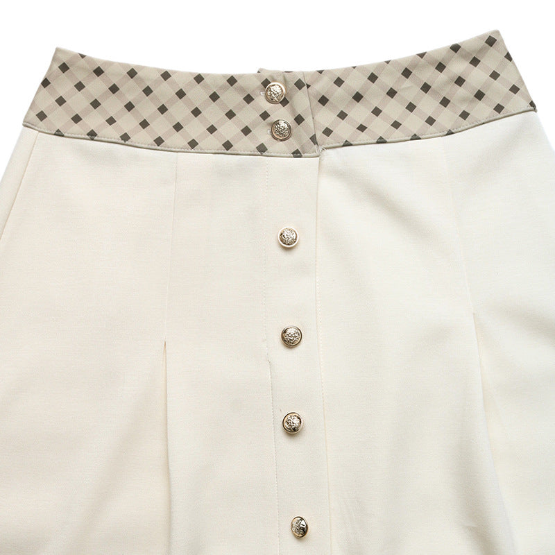 Women's Button Front Midi Skirt