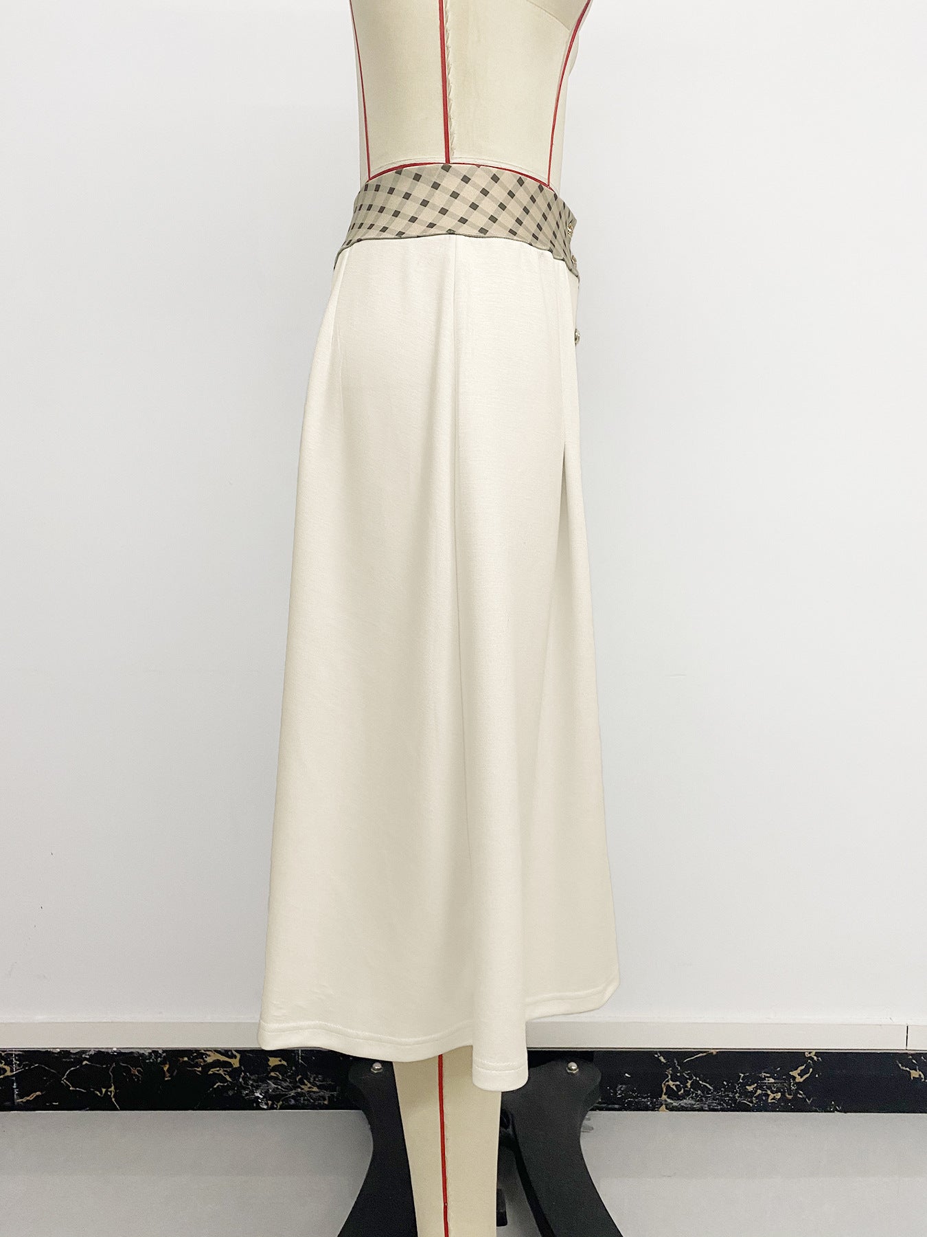 Women's Button Front Midi Skirt