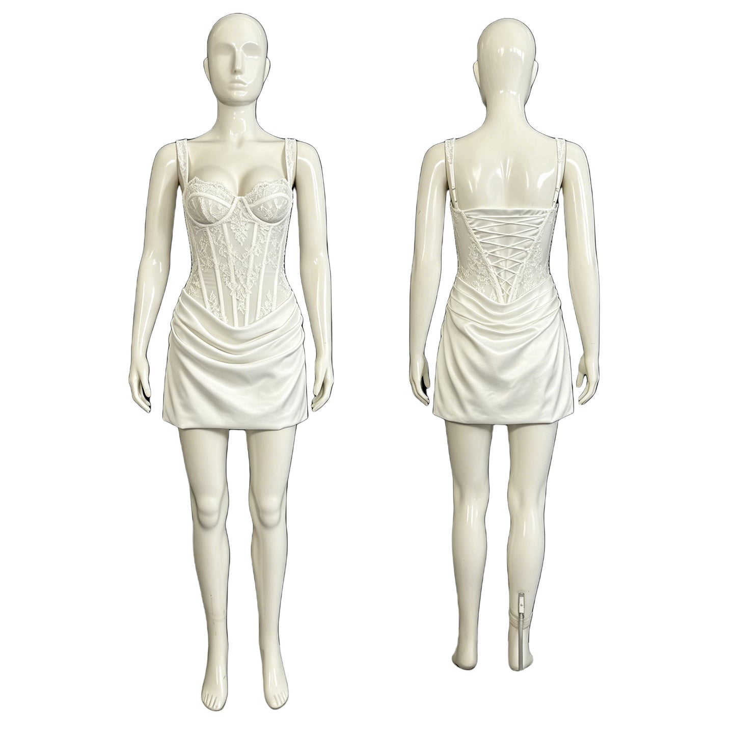 Women's Lace Corset Bodycon Mini Dress