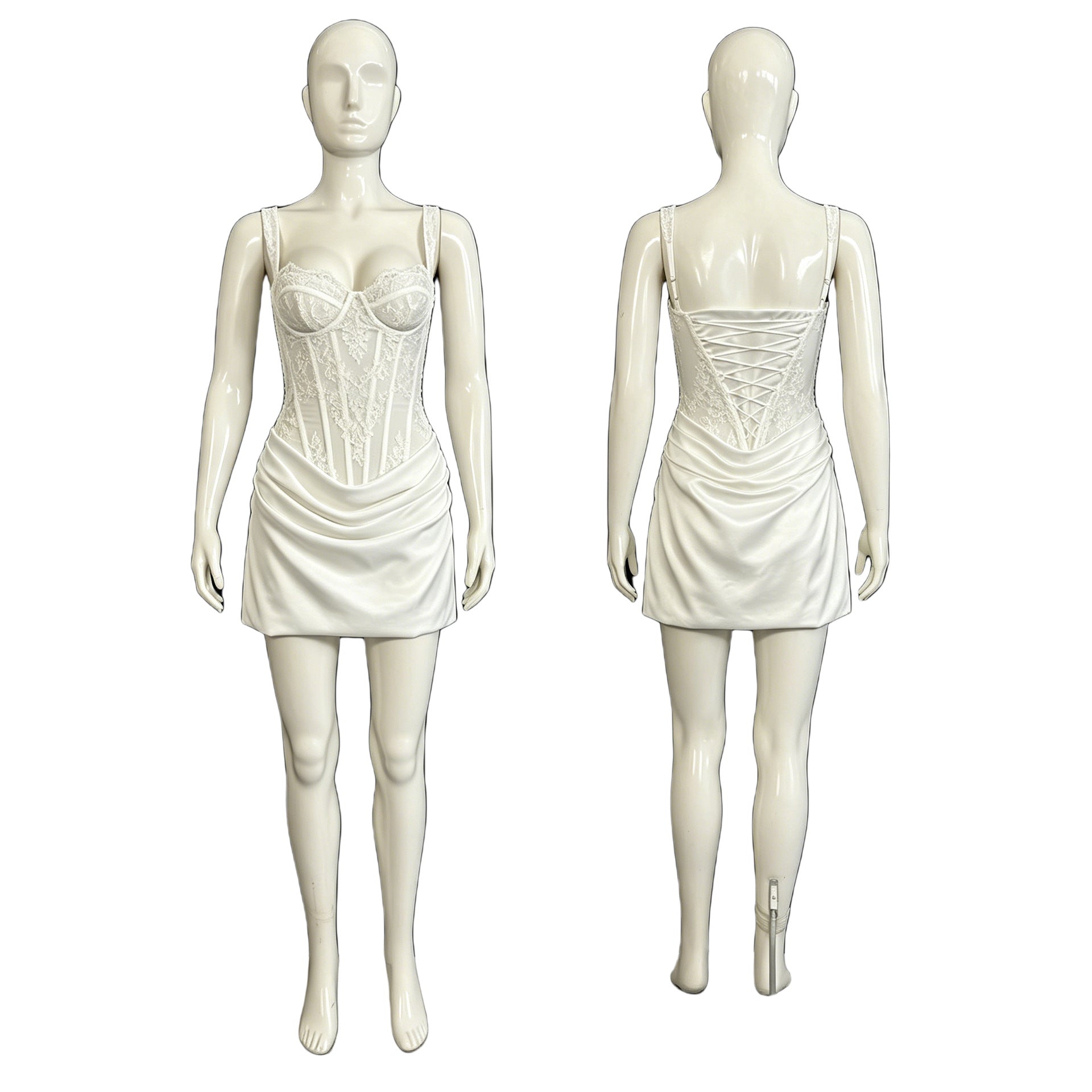 Women's Lace Corset Bodycon Mini Dress