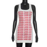 Women's Graphic Sleeveless Tank Mini Dress