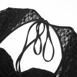 Women's Lace Cut Out Flare Jumpsuit