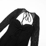Women's Lace Cut Out Flare Jumpsuit