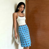 Women's Polka Dot Midi Skirt