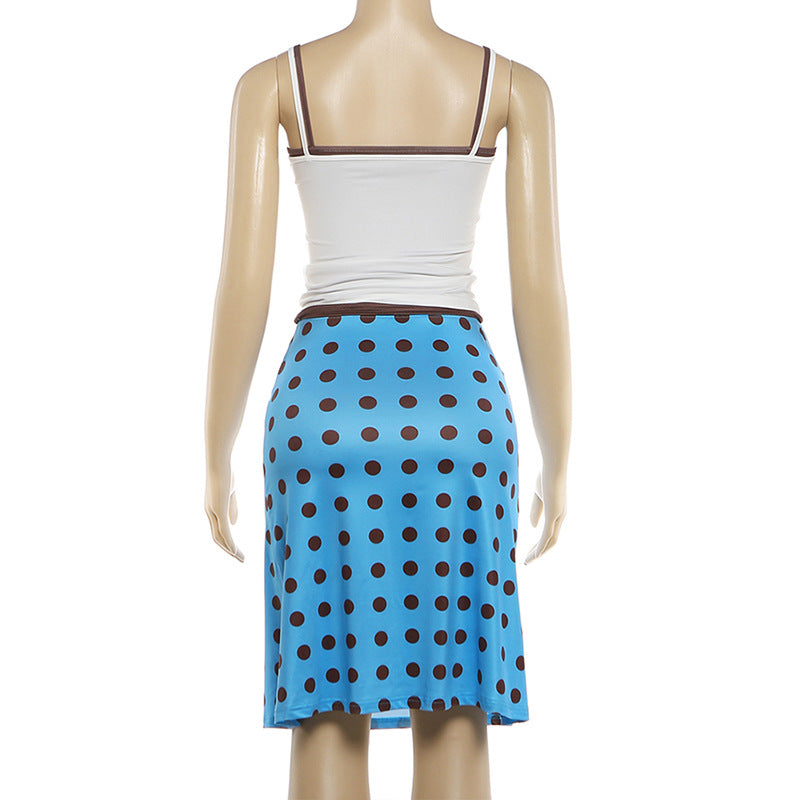 Women's Polka Dot Midi Skirt
