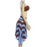 Women's Halter Crop Top & Skirt Set