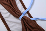 Women's Halter Crop Top & Skirt Set