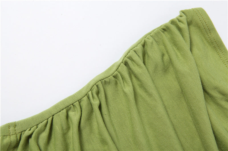 Ruched Strapless Tube Top With Scarf